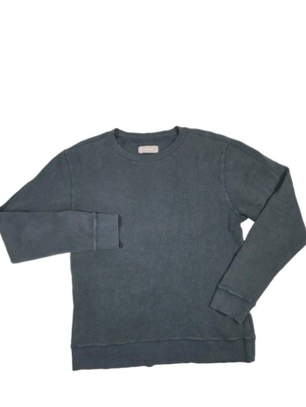 Everlane Waffle Knit Crewneck Shirt Size L Dark Gray Minimalist Gorpcore